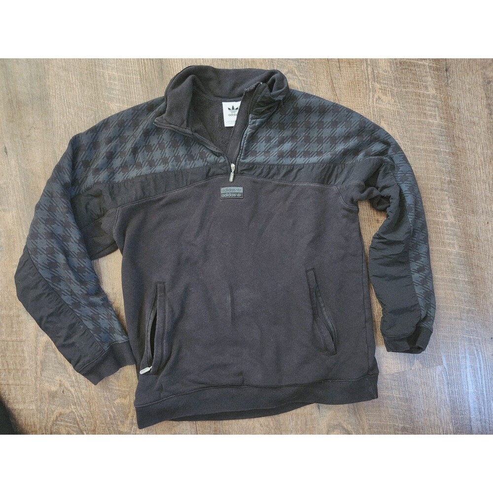 Mens S retro Adidas quarter zip pullover